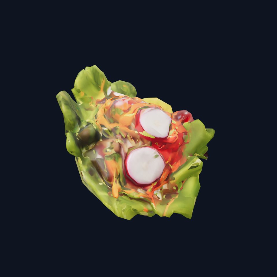 Fresh Salad Bowl Model Pack with Vegetables and Greens